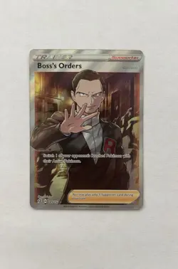 Pokemon TCG Boss's Orders 189/192 Full Art Trainer Holo Rare Rebel Clash LP - Image 1