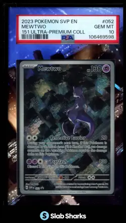 2023 POKEMON BLACK STAR PROMO #052 MEWTWO 151 ULTRA PREMIUM COLLECTION PSA 10 - Image 1