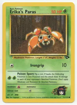 2000 Pokemon TCG Erika's Paras Gym Challenge #71/132 - Image 1