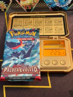 22.51g - Paldea Evolved Pokemon Booster Pack, Sealed & Weighed - Image 1