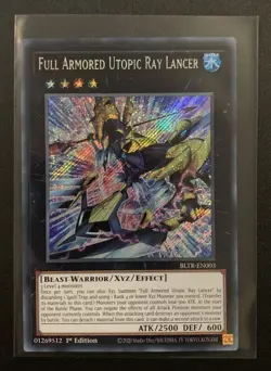 BLTR-EN003 Full Armored Utopic Ray Lancer : Secret Rare : 1st Edition YuGiOh - Image 1