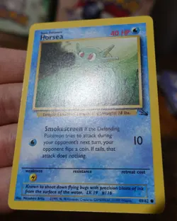 Horsea 49/62 Additional Ink Printer Hickey Fossil Pokemon Card LP - Image 4