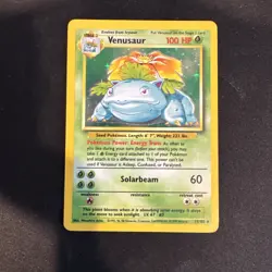 Pokemon TCG Venusaur Base Set Holo Unlimited Rare Card 15/102 MP/HP - Image 1