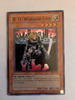YUGIOH D.D. WARRIOR LADY DCR-027 Super Rare Very Lightly Played - Image 1