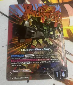 Buster Gundam LR Plus GD01-046 English Card Game TCG Alt Art Foil - Image 1