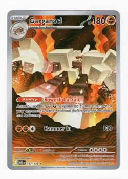 Garganacl 147/132 Illustration Rare Pokemon Mega Evolution Near Mint TCG Card - Image 1