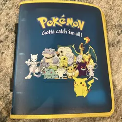 Vintage Pokemon Card Storage 3 Ring Zipper Binder Gotta Catch Em All Folder 1999 - Image 1