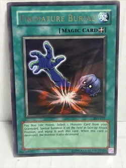Premature Burial PSV-037 Ultra Rare Unlimited LP YUGIOH Original Print - Image 1