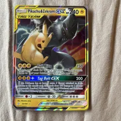 Pikachu & Zekrom GX 33/181 Sm-Team Up Holo Card NM Condition - Image 1