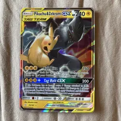 Pikachu & Zekrom GX 33/181 Sm-Team Up Holo Card NM Condition - Image 4