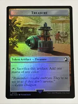 MTG Universes Beyond: Jurassic World Treasure/Angel Token Foil 0002/0002 - Image 1