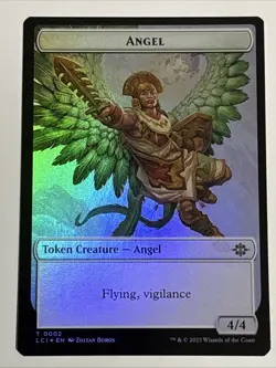 MTG Universes Beyond: Jurassic World Treasure/Angel Token Foil 0002/0002 - Image 2