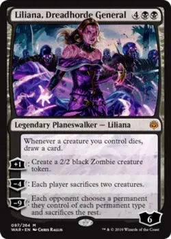 NM-Mint, English MTG Regular Liliana, Dreadhorde General War of the Spark Magic - Image 1