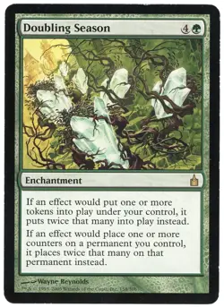 Doubling Season 158/306 Ravnica: City of Guilds 2005 (RAV) Heavily Played HP MTG - Image 1