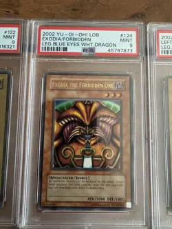 Original 2002 LEGEND OF BLUE EYES Exodia The Forbidden One - FULL SET ALL PSA 9 - Image 2