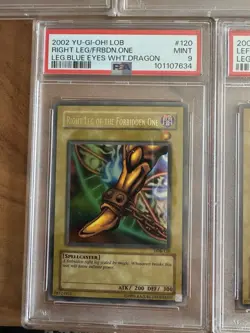 Original 2002 LEGEND OF BLUE EYES Exodia The Forbidden One - FULL SET ALL PSA 9 - Image 5