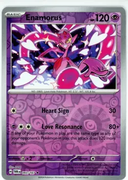 Pokemon TCG Enamorus 093/167 Sv06: Twilight Masquerade Reverse Holo - Image 1