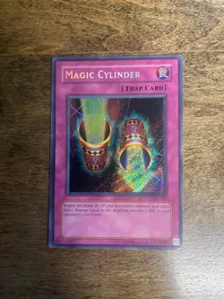 Yugioh Magic Cylinder LON-104 Labyrinth of Nightmare Secret Rare MP - Image 1