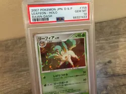 [PSA 10] Pokemon 2007 Japanese Leafeon Holo Dawn Dash DPBP#158 GEM MT w/ Swirl - Image 4