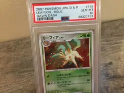 [PSA 10] Pokemon 2007 Japanese Leafeon Holo Dawn Dash DPBP#158 GEM MT w/ Swirl - Image 5