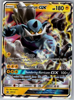 Thundurus GX SM133 - Pokemon TCG SM Black Star Promos - Holo Promo (NM) - Image 1