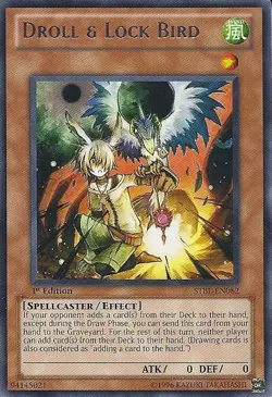Yugioh! HP Droll & Lock Bird - STBL-EN082 - Rare - 1st Edition Heavily Played, E - Image 1