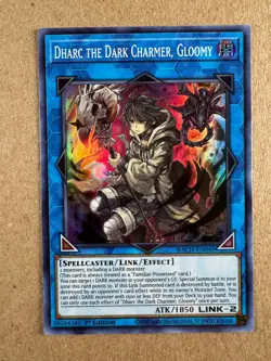 Dharc the Dark Charmer, Gloomy Yugioh BACH-EN049 1st Super Rare - Image 1