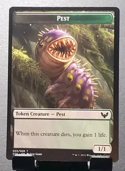 MTG 5/9 PEST Token Creature Strixhaven Token card?NM/MT - Image 1