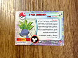 #43 Oddish - Pokemon Topps Card - Black Logo - Image 2
