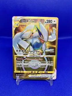 Lugia VSTAR 211/195 Gold Secret Rare SWSH12: Silver Tempest Pokemon Card TCG - Image 1