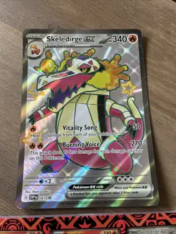 Pokemon Shiny Skeledirge Evolution With Jumbo Card And Card Case - Image 2