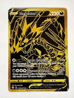 Eternatus V SV121/SV122 Shining Fates Ultra Rare Holo Pokemon TCG Card NM - Image 1