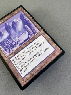 Karplusan Forest Ice Age MTG-Lightly Played Ex-Vintage Dual Mana Pain Land - Image 4