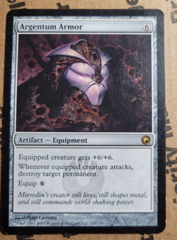 MTG - Argentum Armor LP Scars of Mirrodin SOM Artifact - Equipment - Image 1