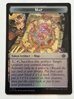 MTG The Lost Caverns of Ixalan Map/Bat Token Foil 0017/0006 NM - Image 1