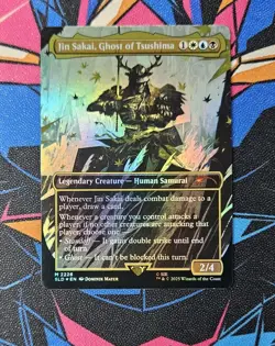 Jin Sakai, Ghost of Tsushima NM Rainbow Foil MTG Secret Lair Unplayed Magic - Image 1