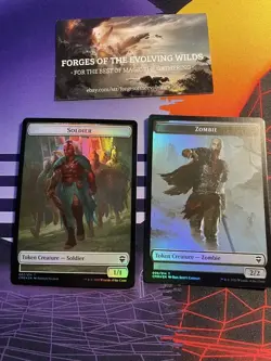 MTG Commander Legends - Zombie 2/2 & Soldier 1/1 [Token] (Foil) - Image 1