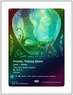 1x Evendo, Waking Haven, Foil, Borderless Art, Magic the Gathering MTG NM - Image 1