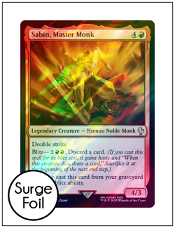 1x Sabin, Master Monk, Surge Foil, Final Fantasy, Magic MTG NM - Image 1