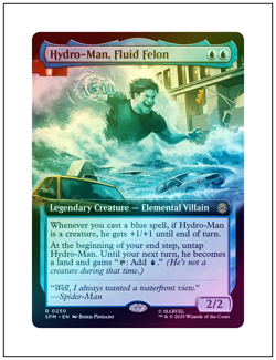 1x Hydro-Man, Fluid Felon, Extended Art Foil, Magic MTG NM - Image 1