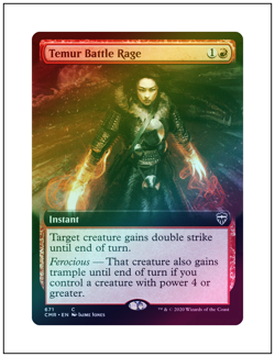 1x Temur Battle Rage, Extended Art Foil, Magic MTG NM - Image 1