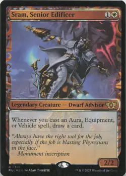 Sram, Senior Edificer (Halo Foil) - FOIL - R March of the Machine: Multiverse Le - Image 1