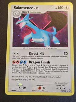 LP- Vintage Salamence | Holo Rare | Pokemon Secret Wonders 18/132 | HOLO BLEED - Image 1