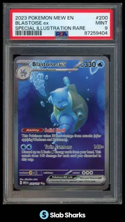 2023 POKEMON SV 151 EN #200/165 BLASTOISE EX SPECIAL ILLUSTRATION RARE PSA 9 - Image 1