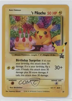 _____'s Pikachu (Wizards Black Star Promo) Pokemon Celebrations #24 - Image 1