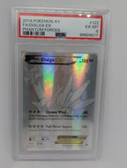 2014 Pokemon Dialga EX XY Phantom Forces Full Art Secret Rare #122 PSA 6 - Image 1