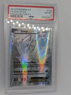 2014 Pokemon Dialga EX XY Phantom Forces Full Art Secret Rare #122 PSA 6 - Image 2