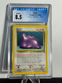 Pokemon TCG | Fossil Unlimited | Ditto | Non-Holo | 18/62 | CGC 8.5 - Image 1