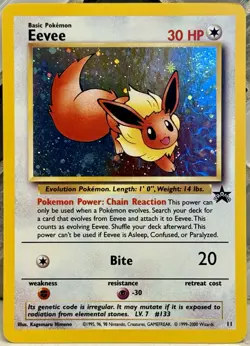 Pokemon TCG Eevee 11/53 2000 WOTC Black Star Promo Lightly Played - Image 1