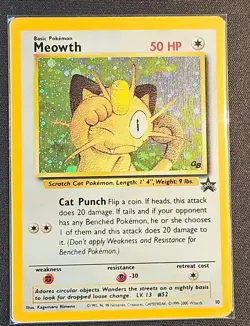 Meowth 10/53 WOTC Promo Holo Pokemon TCG - Image 1